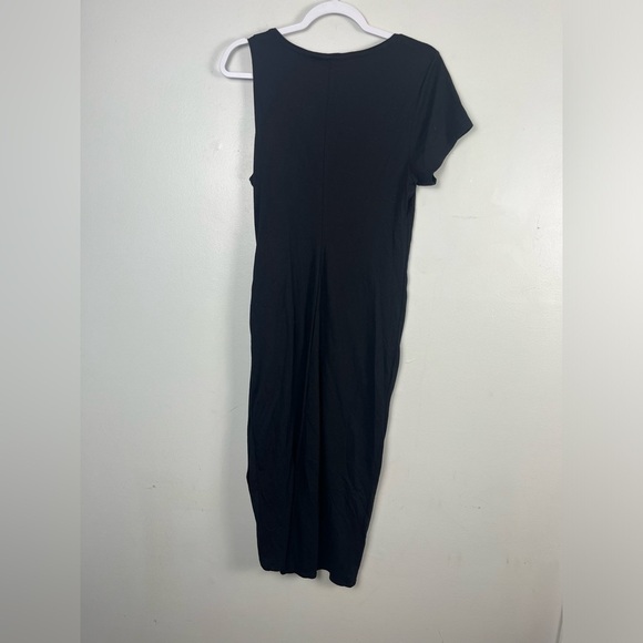 NWT Sanctuary black asymmetrical Salma wrap midi dress size medium - Picture 4 of 5